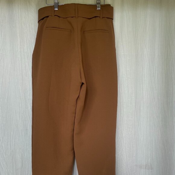 Wilfred Jallade Pant Crepe - Tie-Front Belted High Rise Trousers in camel - Picture 4 of 8